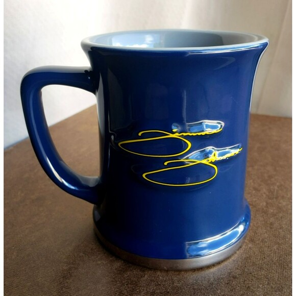 2007 JIMMIE JOHNSON #48 Blue RELIEF CERAMIC MUG 15 oz NASCAR Racing Team NEW NOS - Picture 11 of 16